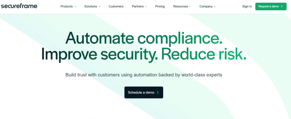 Secureframe Homepage